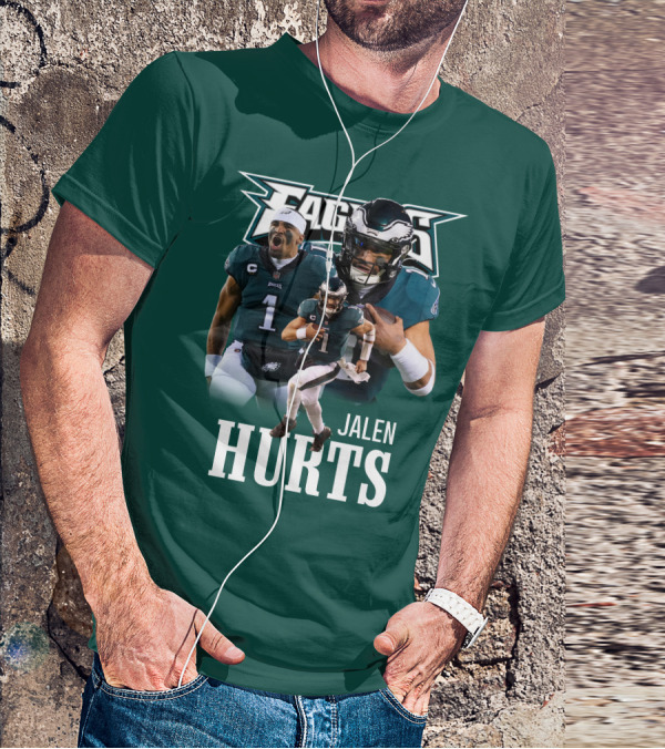 Eagles JH 01 Quarterback Trio Football Highlight T-Shirt