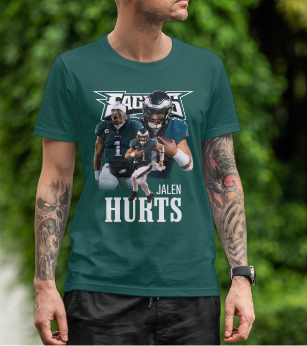 Eagles JH 01 Quarterback Trio Football Highlight T-Shirt