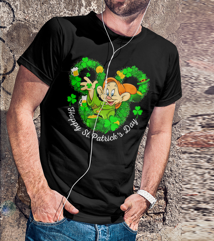 Happy St. Patrick's Day Dopey Shamrock Celebration T-Shirt