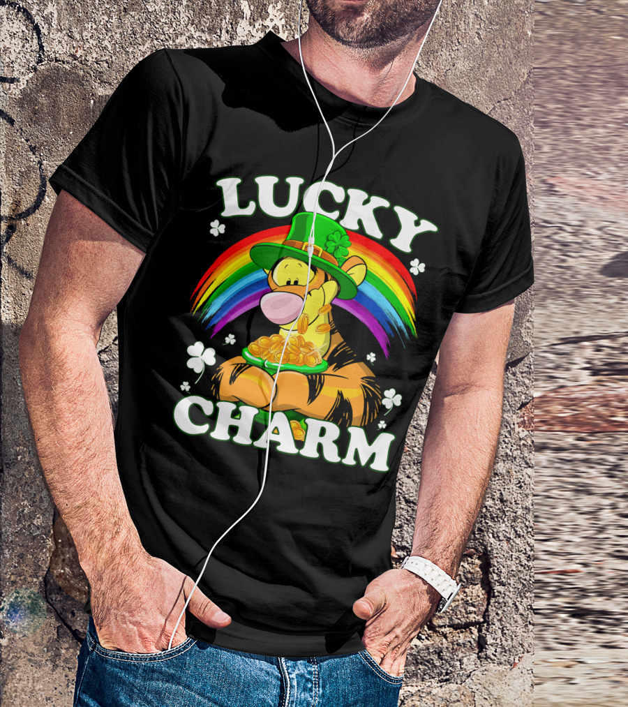 Lucky Charm Tigger Rainbow Coins T-Shirt