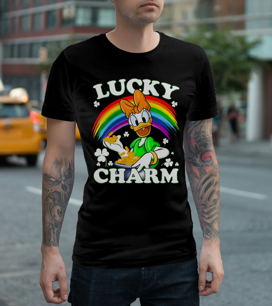 Lucky Charm Daisy Duck Rainbow Coins T-Shirt