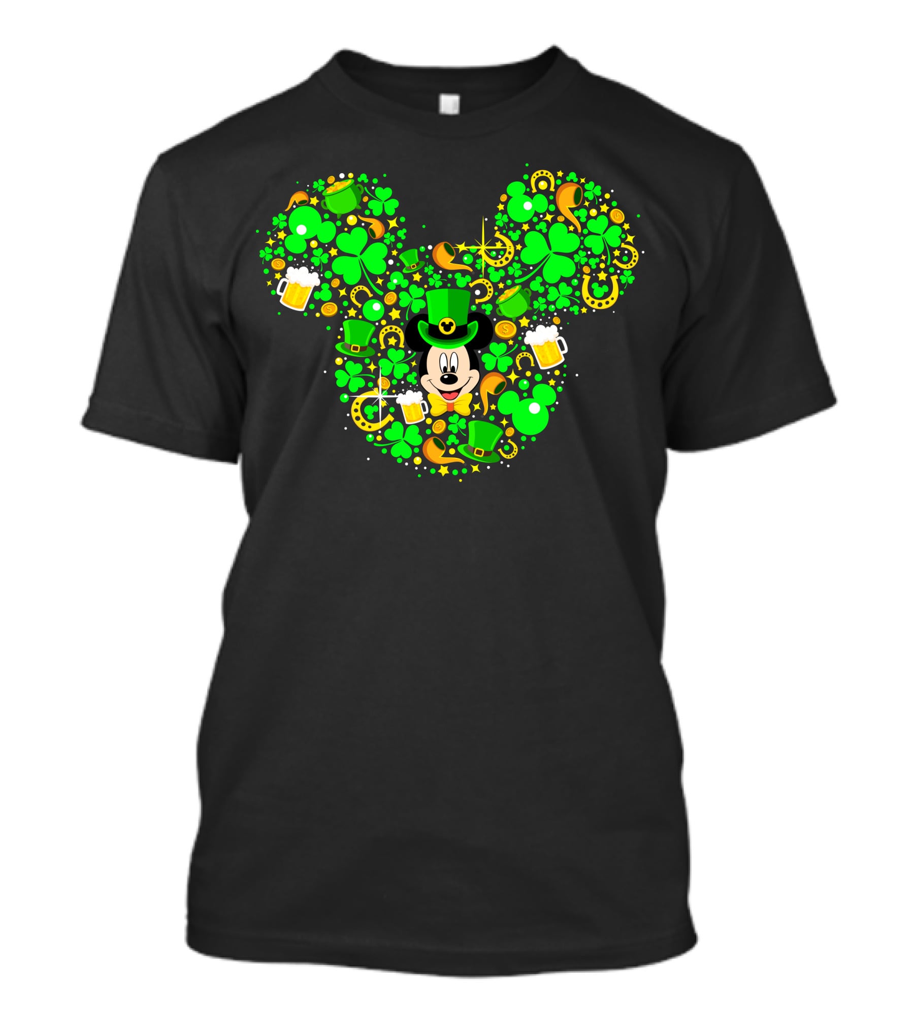 Mickey Shamrock St. Patrick's Day Clover Leprechaun Hat T-Shirt