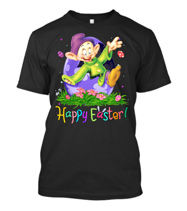 Happy Easter Dopey Disney Seven Dwarfs Purple Egg Celebration T-Shirt