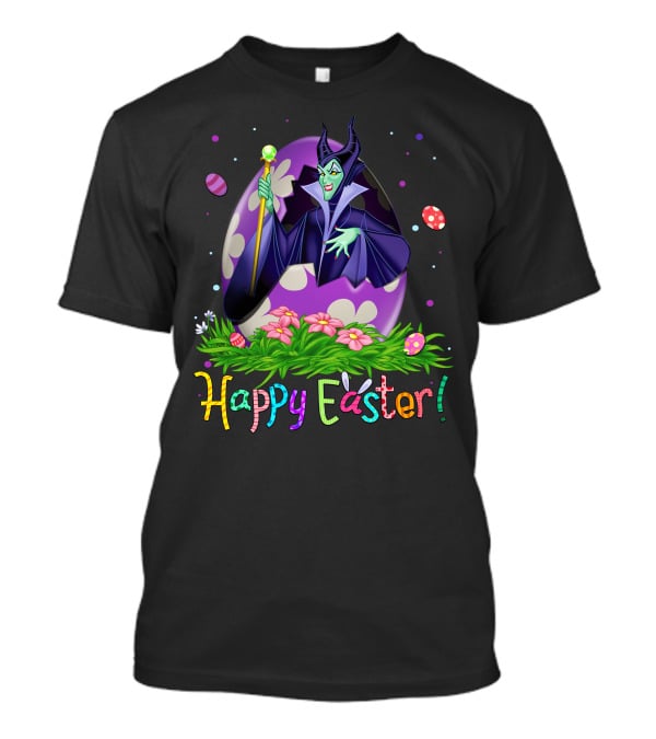 Happy Easter Maleficent Egg And Flowers T-Shirt