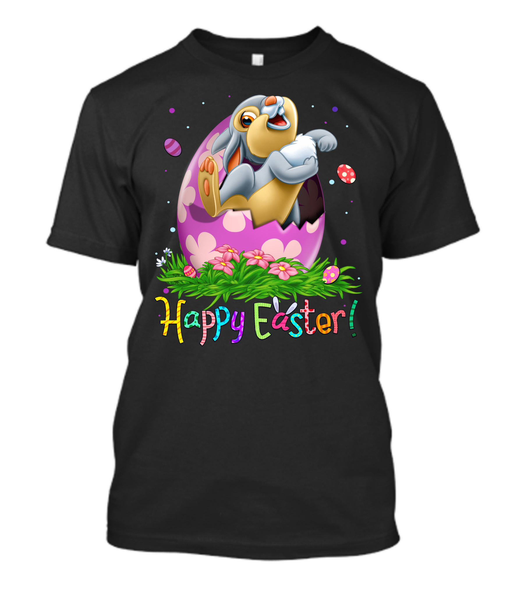 Thumper Happy Easter Bunny Egg Flowers T-Shirt