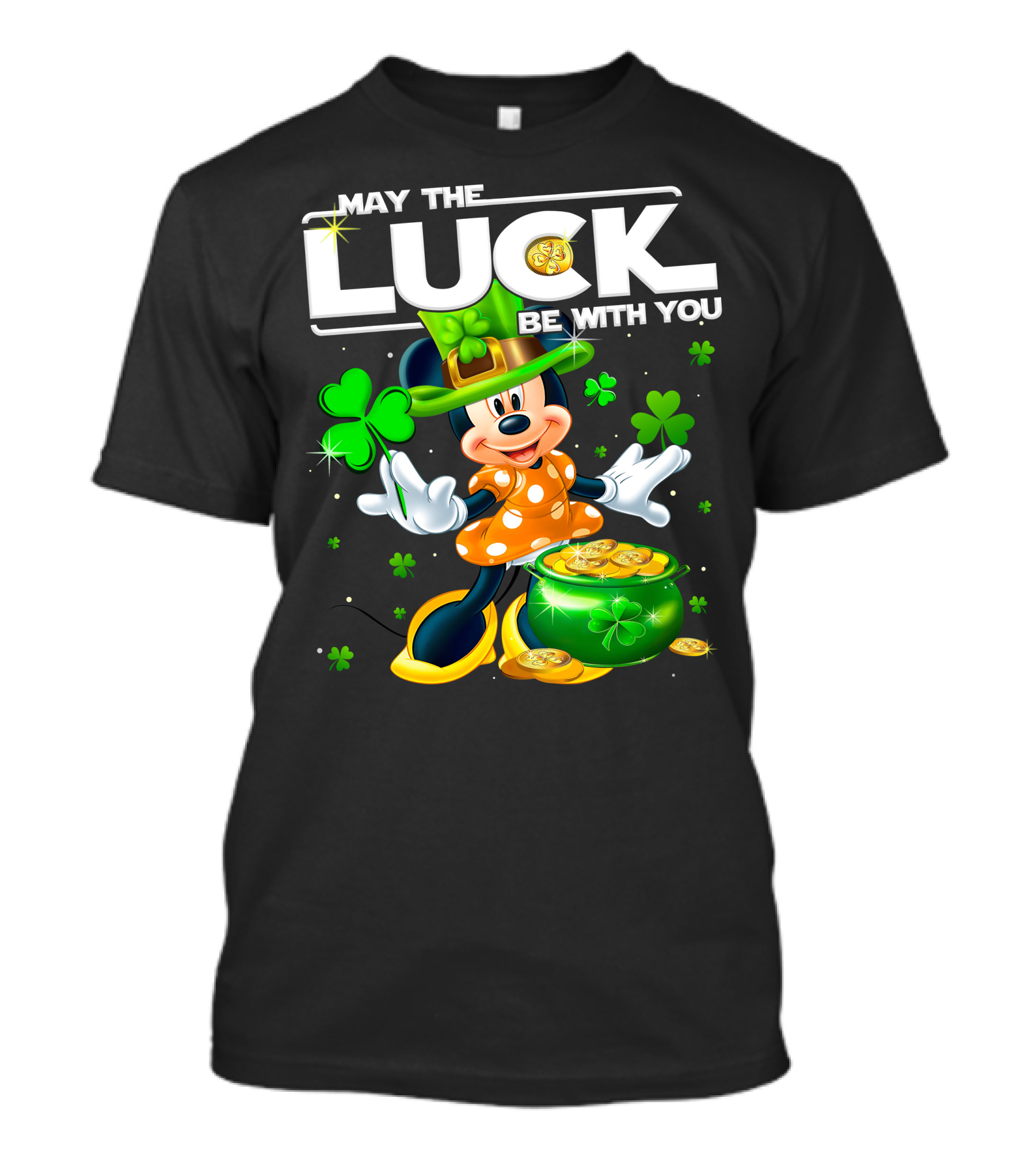 Minnie May The Luck Be With You Shamrock Hat And Pot Of Gold T-Shirt