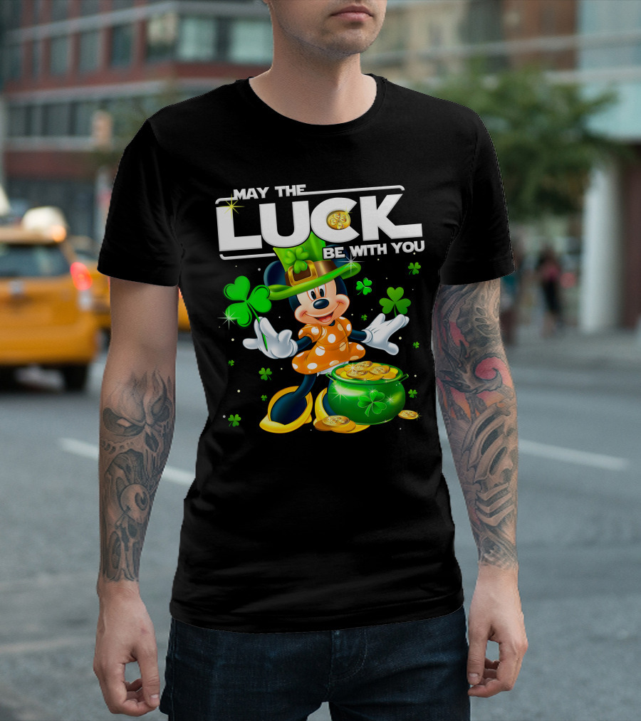 Minnie May The Luck Be With You Shamrock Hat And Pot Of Gold T-Shirt