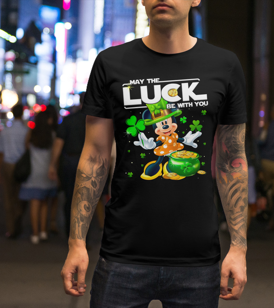 Minnie May The Luck Be With You Shamrock Hat And Pot Of Gold T-Shirt