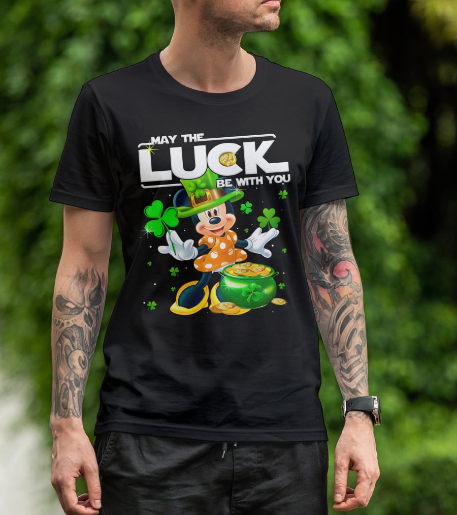 Minnie May The Luck Be With You Shamrock Hat And Pot Of Gold T-Shirt