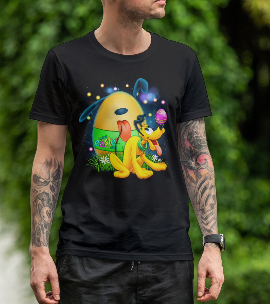 Pluto Happy Easter Egg Balancing T-Shirt