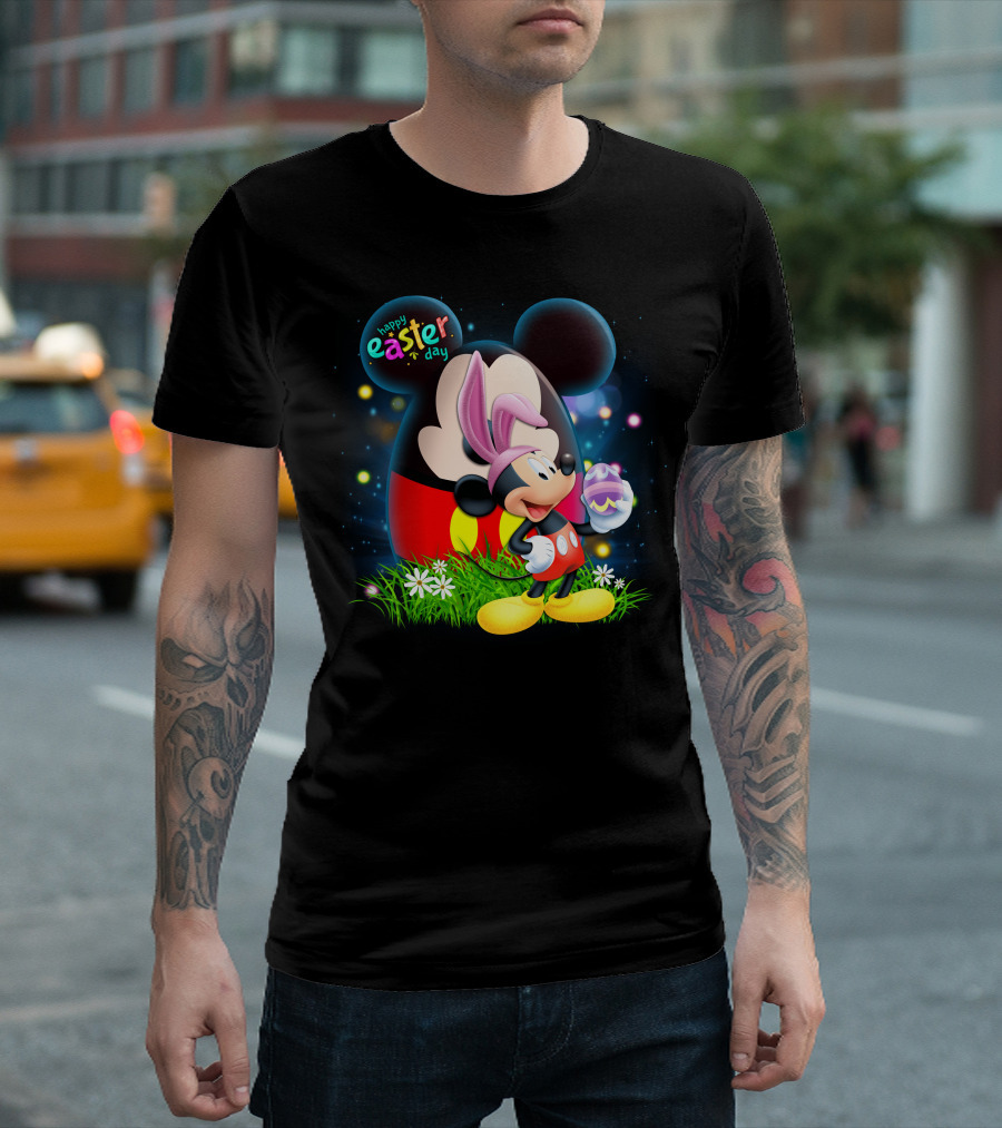 Happy Easter Day Mickey Mouse Egg Hunt Celebration T-Shirt