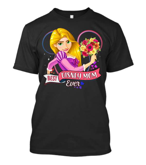 Best Disney Mom Ever Disney Rapunzel Holding Bouquet T-Shirt