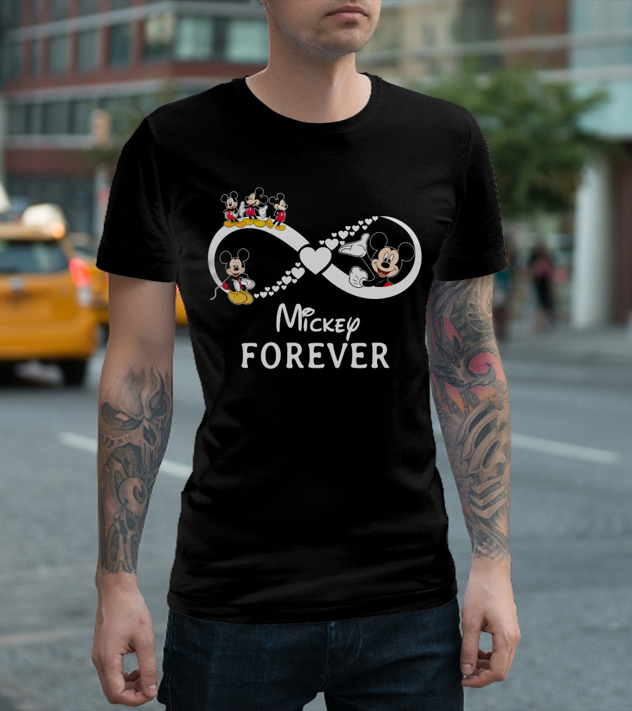 Mickey Forever Infinity Hearts T-Shirt