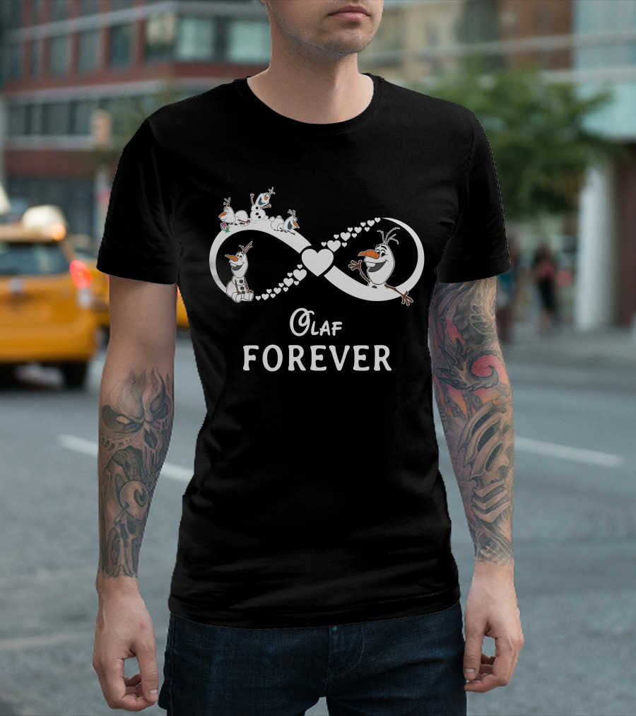Olaf Forever Infinity Heart Snowman T-Shirt