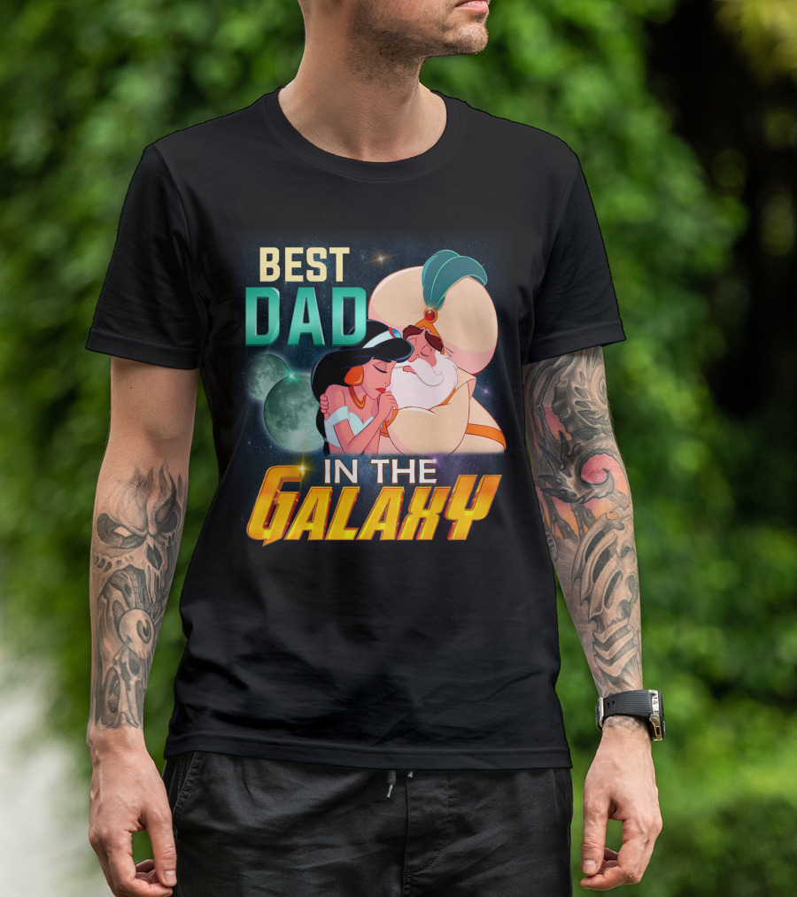 Best Dad In The Galaxy Jasmine And Her Father T-Shirt
