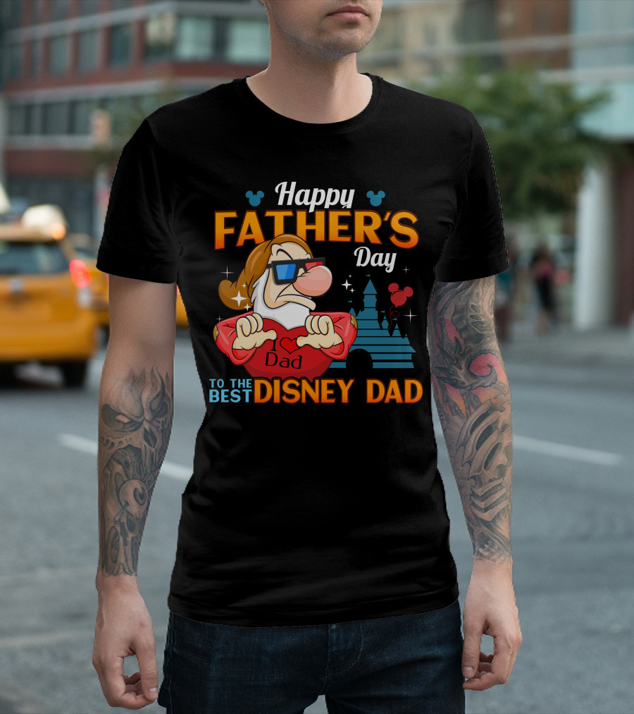 Happy Father's Day to the Best Disney Dad Grumpy T-Shirt