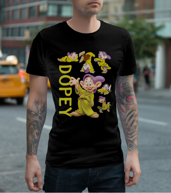 Dopey Disney Character Fun Poses Collection T-Shirt