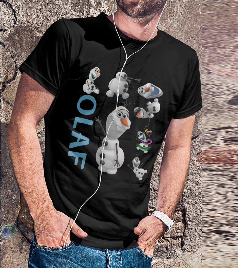 Olaf Frozen Character Multiple Poses Playful Expressions T-Shirt