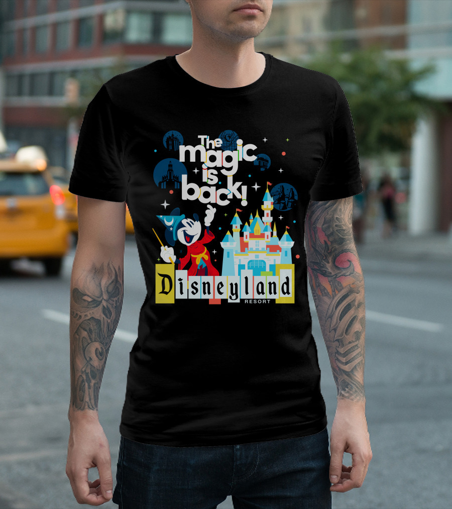 The Magic Is Back Disneyland Resort Mickey Mouse Castle Magic Kingdom T-Shirt