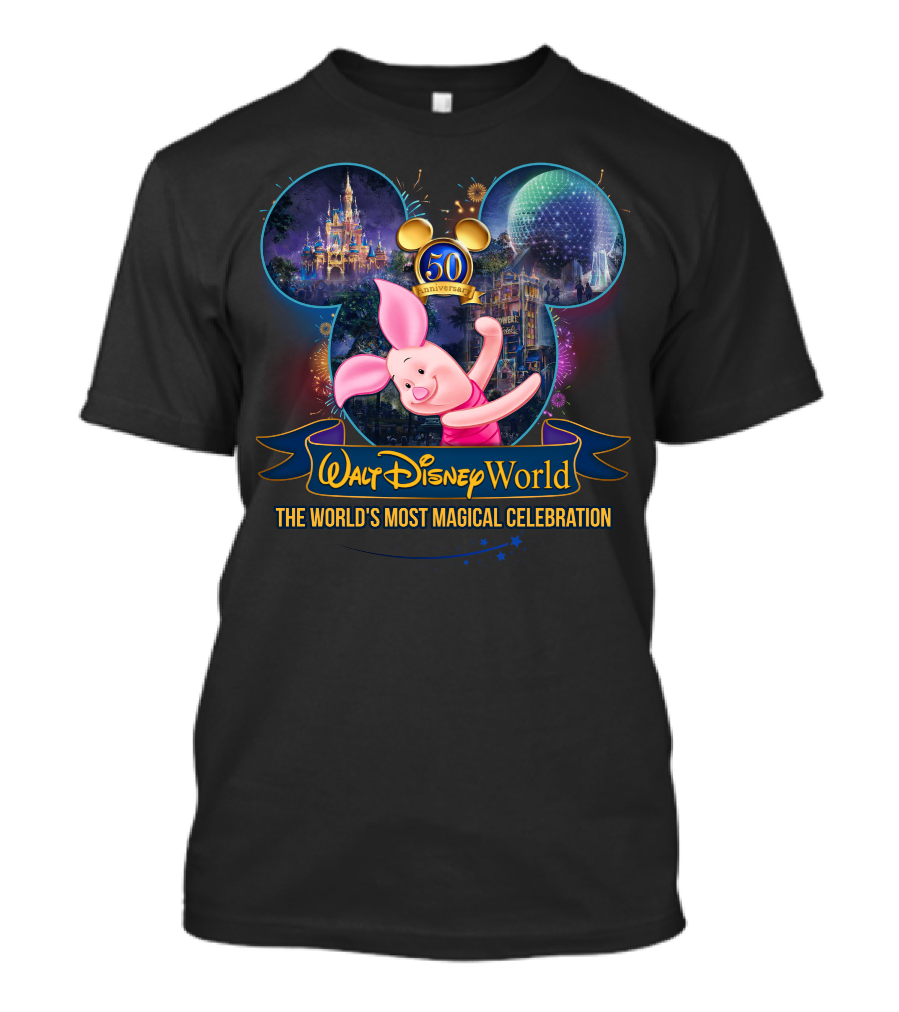 Walt Disney World 50th Anniversary Piglet The World's Most Magical T-Shirt