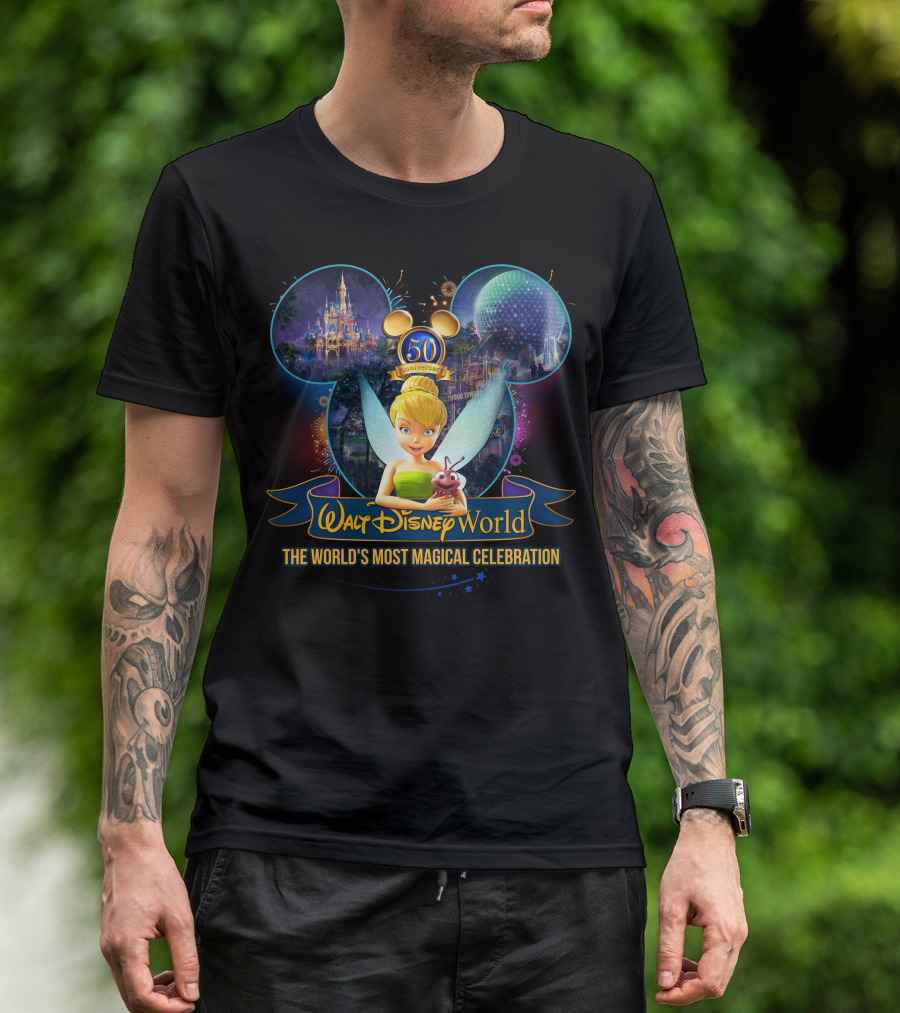 Walt Disney World Tinker Bell 50th Anniversary The World's Most Magical T-Shirt