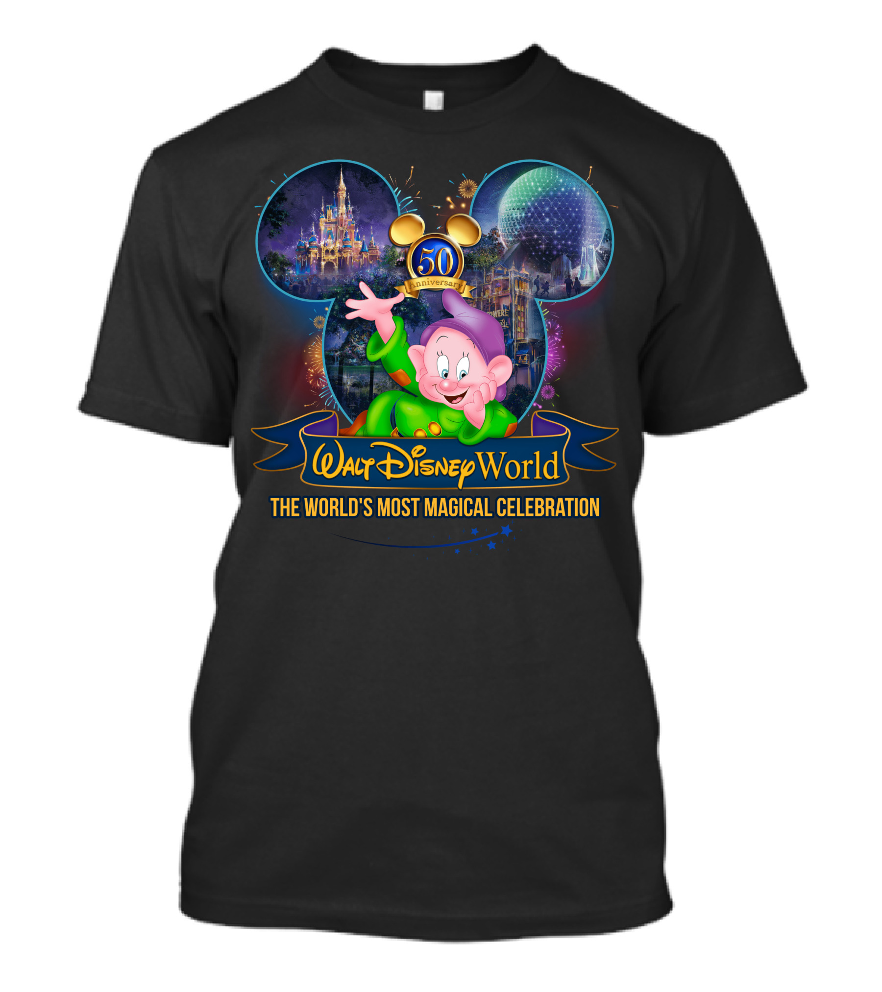 Walt Disney World 50th Anniversary Dopey The World's Most Magical T-Shirt