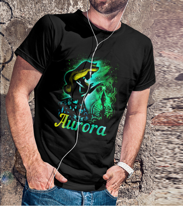 Aurora Enchanted Princess Silhouette With Magic Spindle T-Shirt