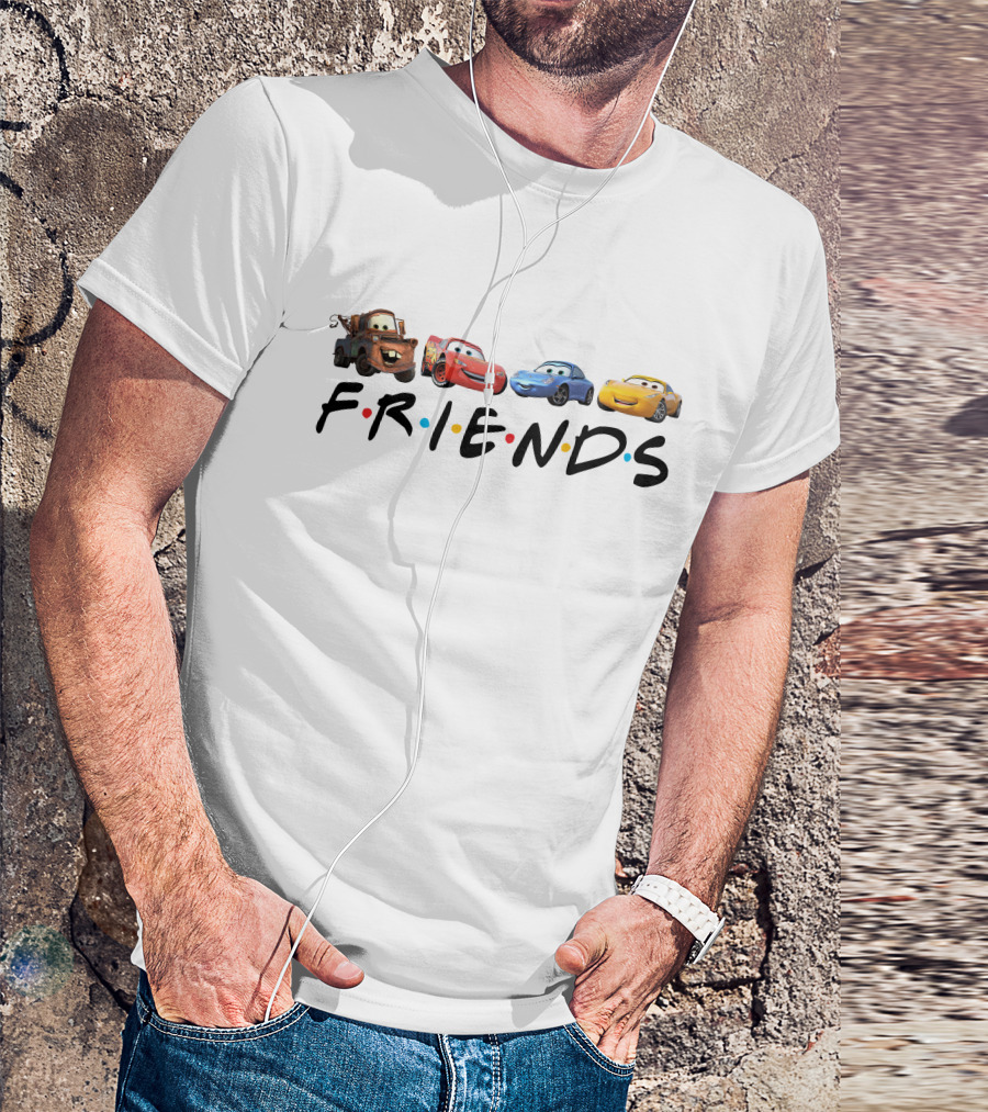 Disney Cars Characters With Friends Style T-Shirt