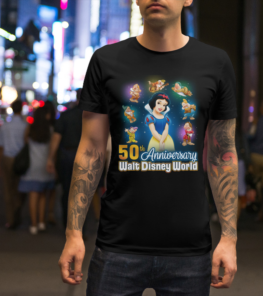 50th Anniversary Walt Disney World Snow White And Seven Dwarfs T-Shirt