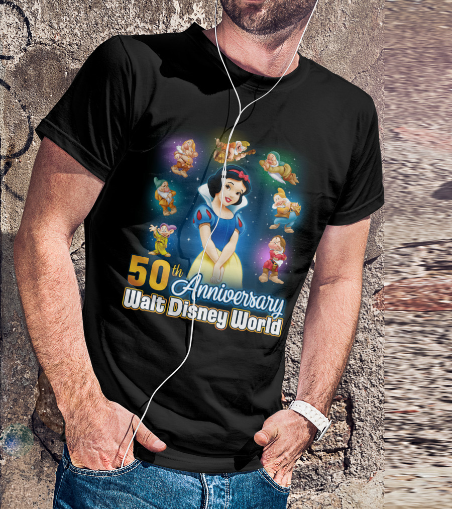 50th Anniversary Walt Disney World Snow White And Seven Dwarfs T-Shirt