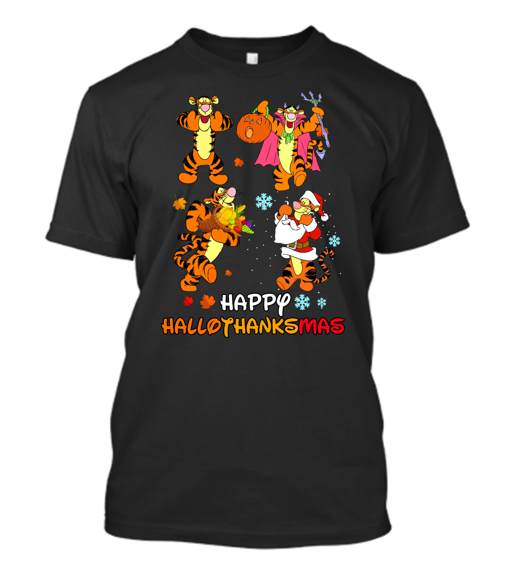 Tigger Happy Hallothanksmas Holiday Seasons Celebration T-Shirt