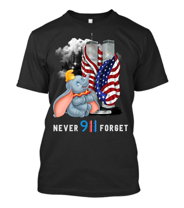 Never Forget Dumbo 9/11 Twin Towers Memorial T-Shirt