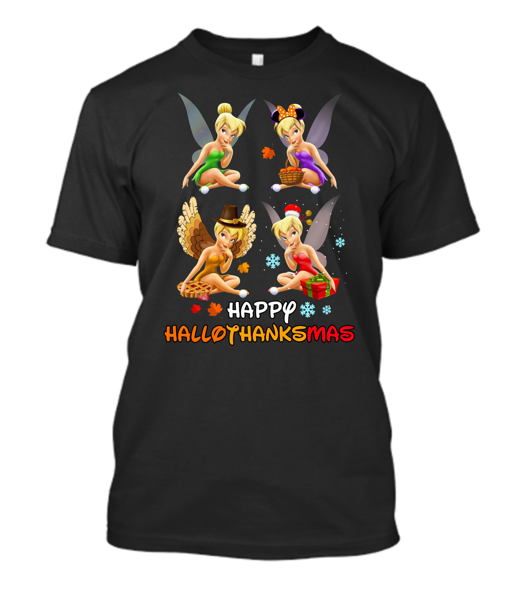 Happy Hallothanksmas Tinkerbell Seasonal Celebration T-Shirt