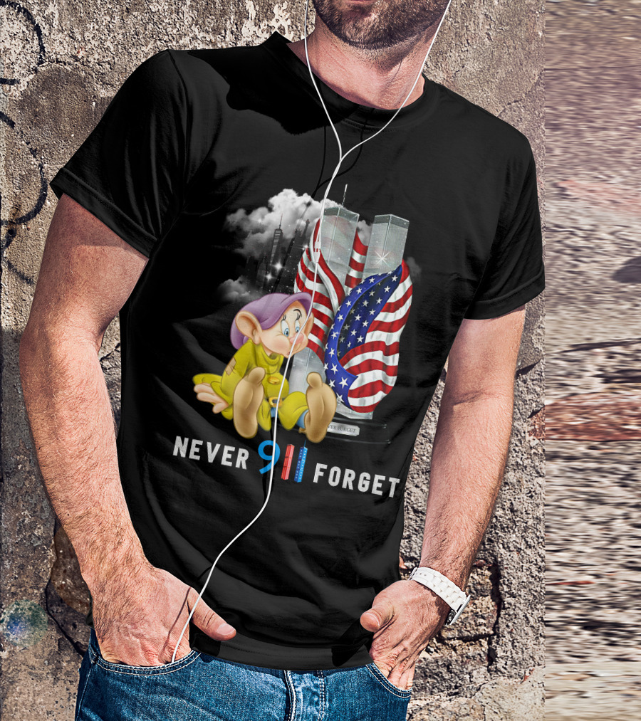 Never Forget 9/11 Dopey Flag Twin Towers T-Shirt