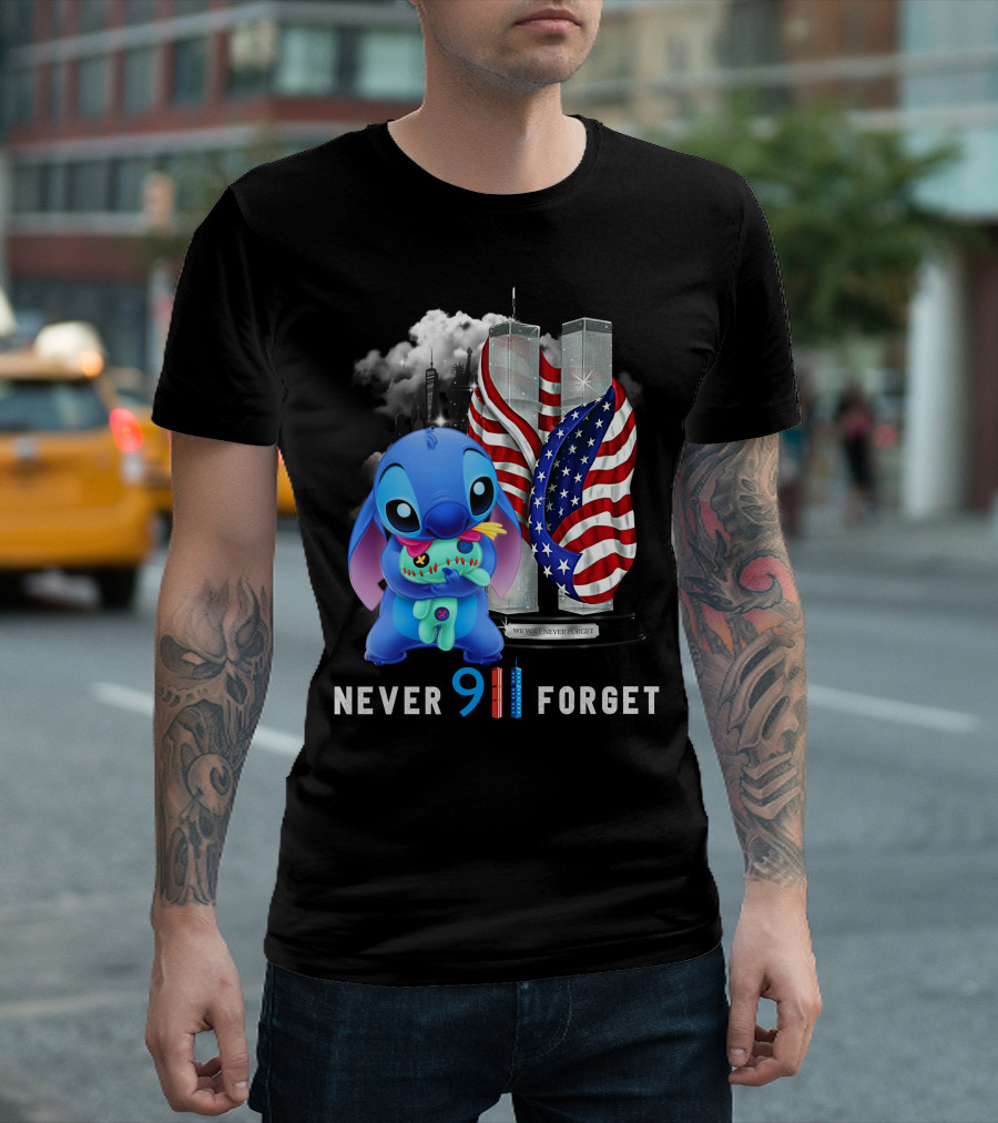 Never 9/11 Forget Stitch We Will Never Forget T-Shirt