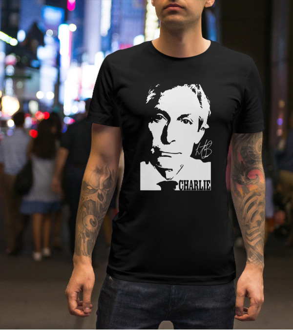 Charlie Thanks For Mermories Black And White T-Shirt