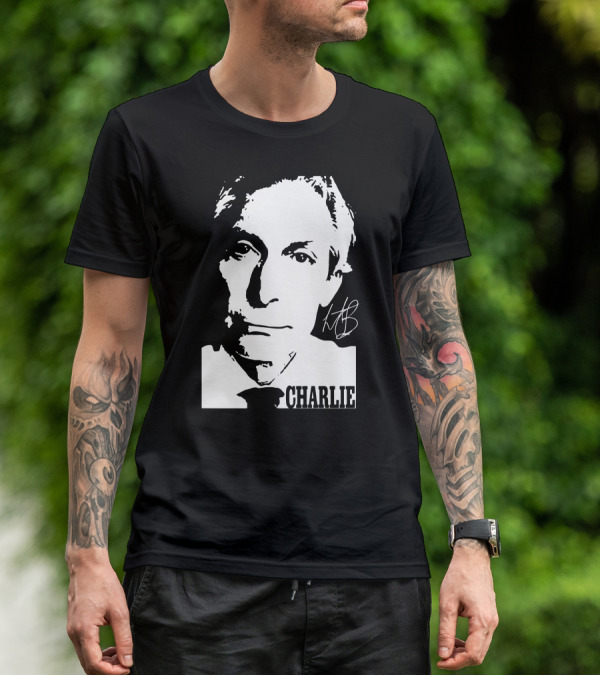 Charlie Thanks For Mermories Black And White T-Shirt