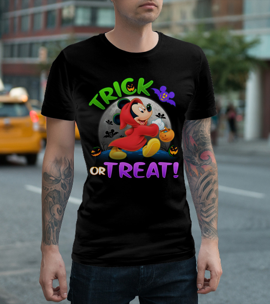 Trick Or Treat Mickey Mouse Halloween Night T-Shirt