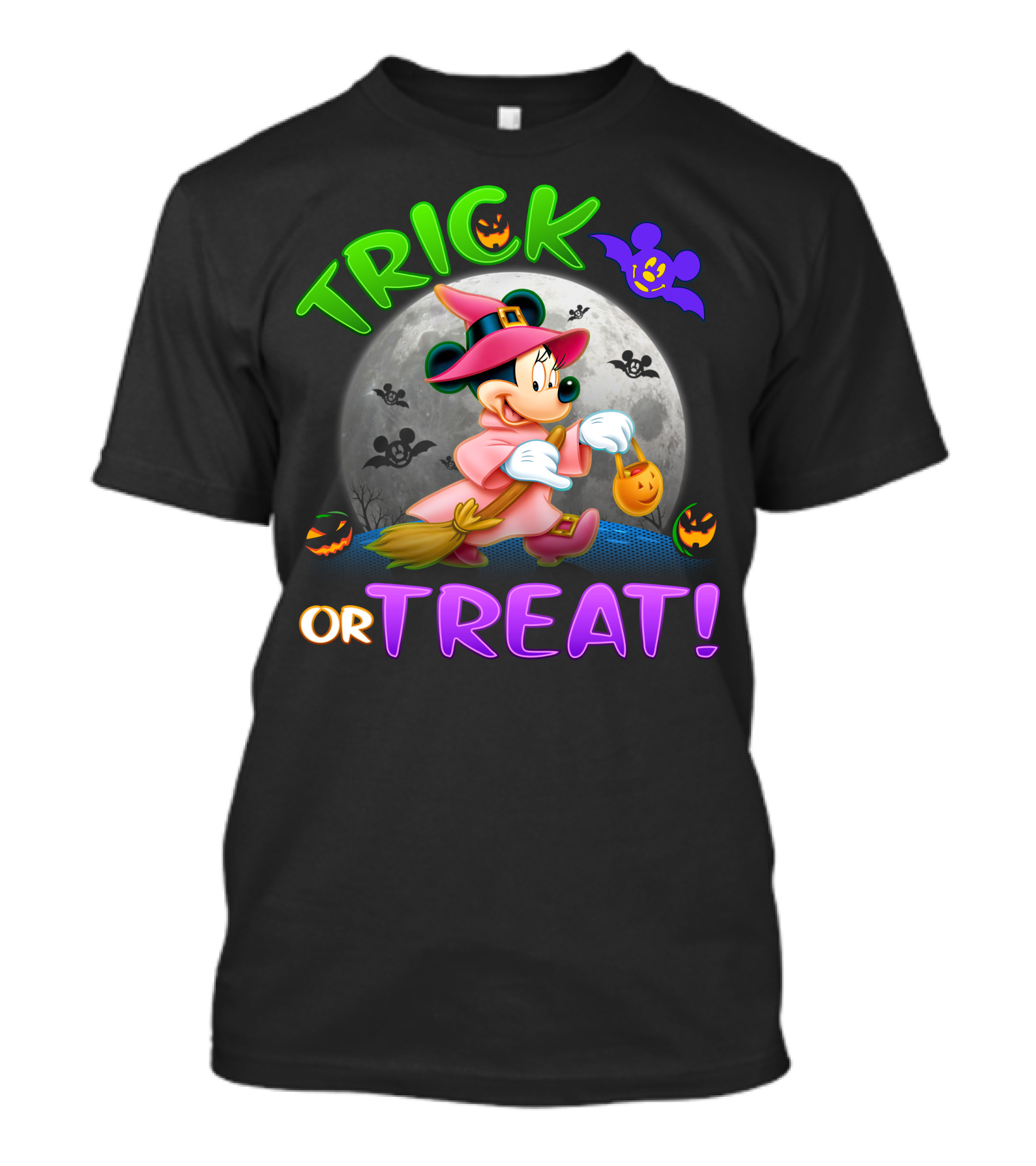 Minnie Halloween Trick Or Treat Moon Witch Costume T-Shirt