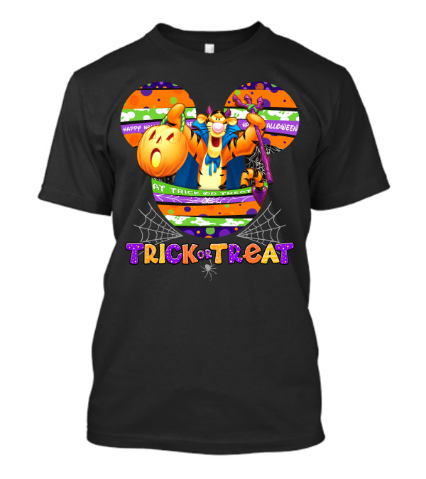 Tigger Trick Or Treat Happy Halloween Mickey Ears T-Shirt