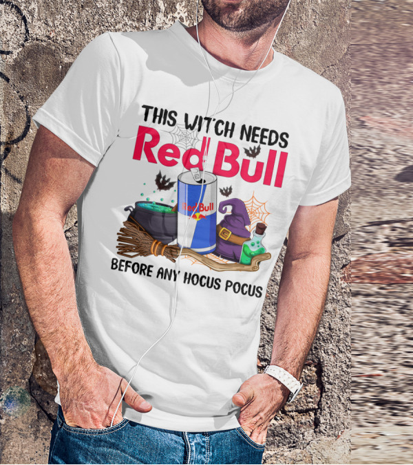 This Witch Needs Red Bull Before Any Hocus Pocus T-Shirt