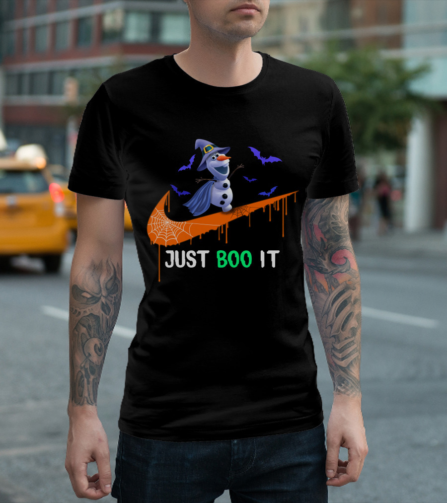 Just Boo It Olaf Nike Halloween Bats T-Shirt