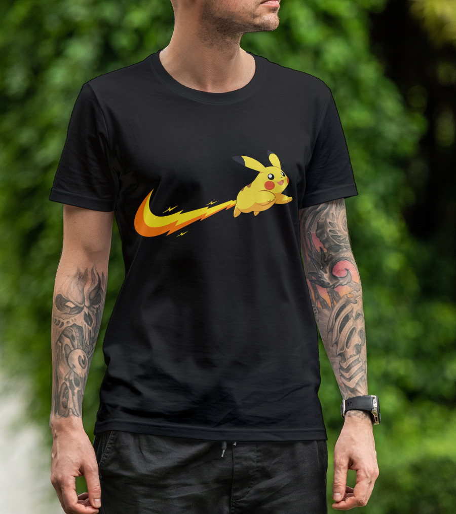 Pikachu Lightning Bolt Power Jump T-Shirt
