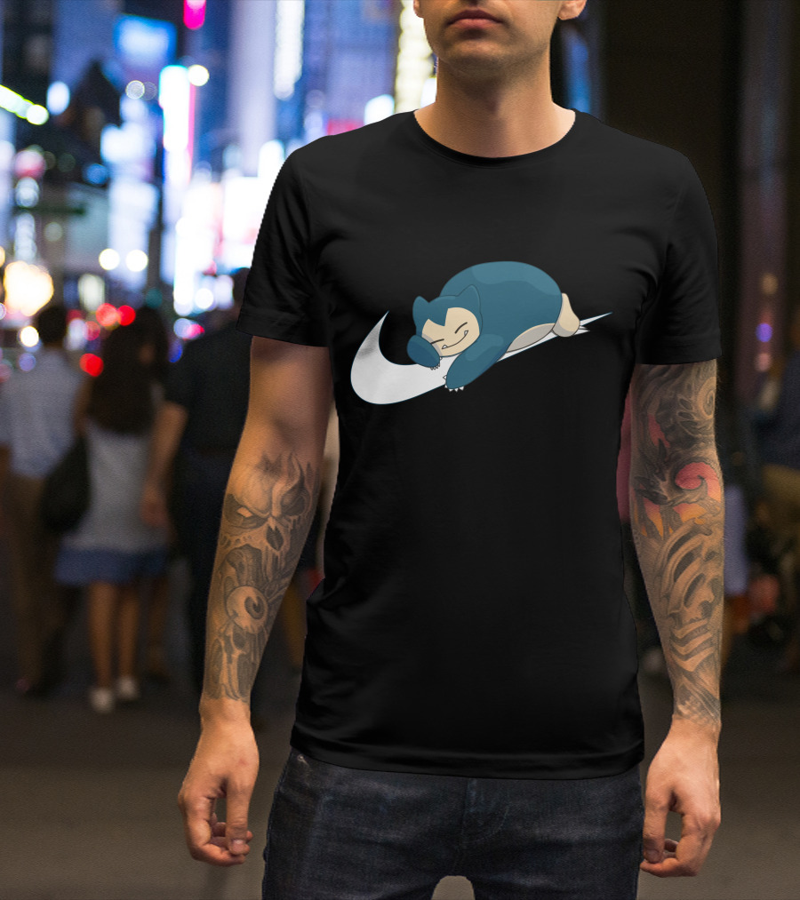 Snorlax Sleeping On Swoosh T-Shirt