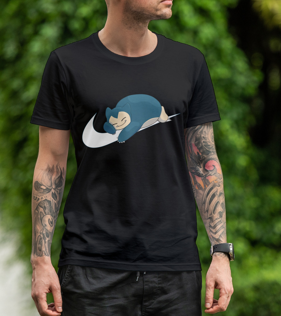 Snorlax Sleeping On Swoosh T-Shirt