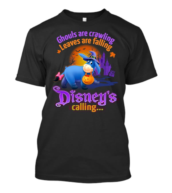 Ghouls Are Crawling Leaves Are Falling Disney's Calling Eeyore Halloween T-Shirt