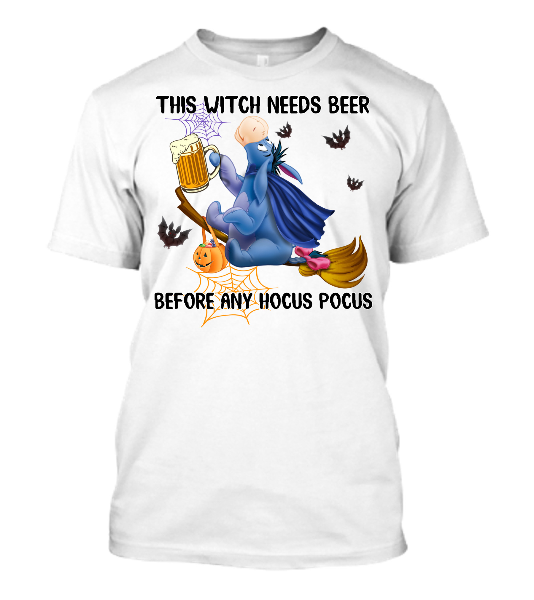This Witch Needs Beer Before Any Hocus Pocus Eeyore T-Shirt