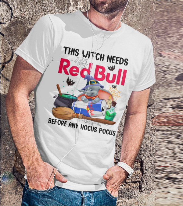 This Witch Needs Red Bull Before Any Hocus Pocus Dumbo T-Shirt