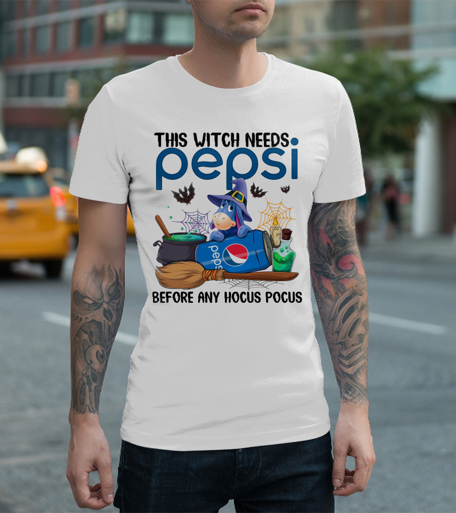 This Witch Needs Pepsi Before Any Hocus Pocus Eeyore T-Shirt