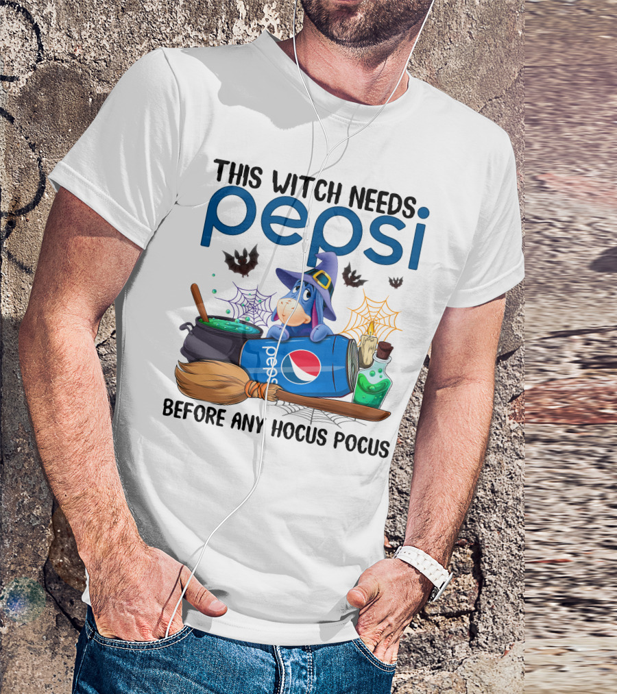 This Witch Needs Pepsi Before Any Hocus Pocus Eeyore T-Shirt